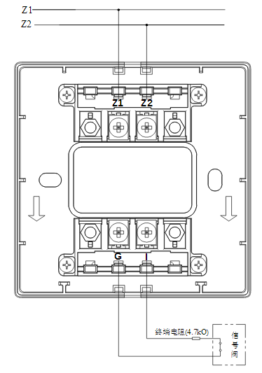 海湾消防GST-LD-8300B输入模块常闭无源触点接线图